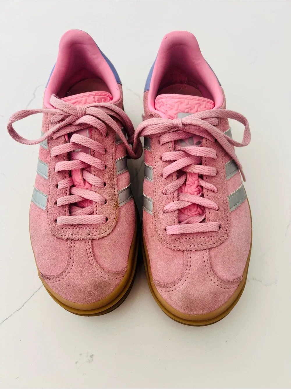 adidas Gazelle Girls’ Pink Suede platform Sneakers
